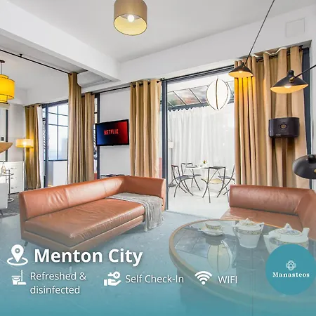 Menton Port Et Plages - Charmant 3 Pieces - Fp דירה מנטון